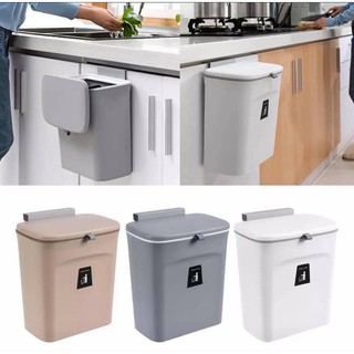 Wall-Mounted Trash Can With Lid Kitchen Waste Storage Bin (2)