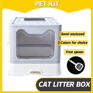 PETKIT Foldable Cat Litter Box Large Size Semi -Closure Cat Bed With Drawer