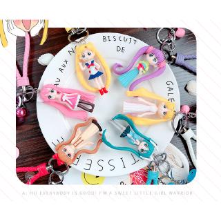 Cartoon Sailor Moon Car Keychain Bag Pendant Key Chain Accessories for Women's Car Key and Bags