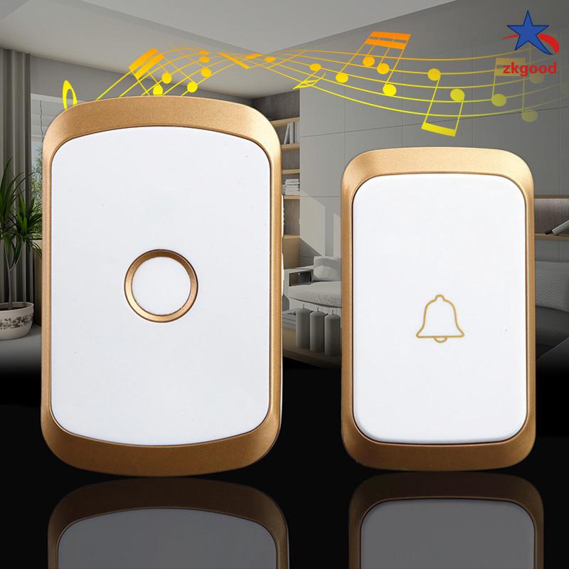 Wireless Doorbell Waterproof Chime Kit Operated at 300m with