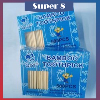 Super8 BambooToothpick Durable Bamboo Picks Home Restaurant Toothpicks Tools 500pcs
