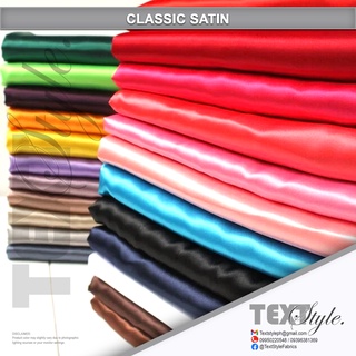 Textstyle Imported Classic Satin 60 Inches Width Luxury Fabric Glossy Satin Fabric