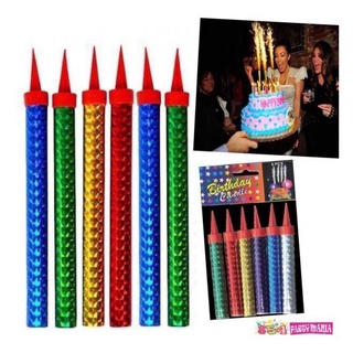 6pcs Sparkling Candles Birthday Firework, Cake Candles Attractive Cake Decoration for PARTY decor.
