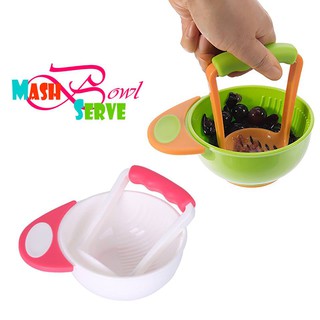 Mash and Serve Baby Bowl Fresh Manual Baby Food Masher