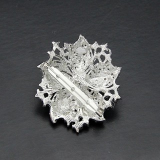 <Wholesale>Wedding Bouquet Silver Charm Rhinestone Crystal Flower Pin Brooch (3)