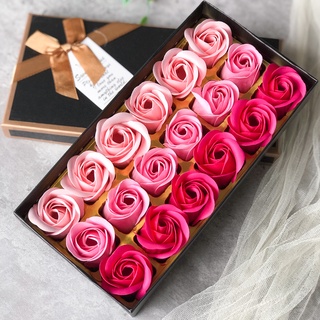 Valentine's Day Birthday Gift For Girlfriend Wife Rose Bouquet Gift Box Artificial Fake Flower Soap Flower
