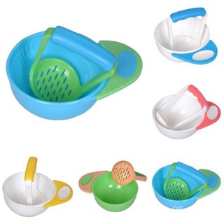 New products๑✷ CiCi Mash And Serve Bowl Baby Food Masher Grinding Bowl