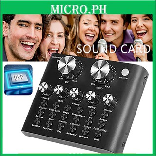 Live Sound Card V8 Pro Version External Audio USB Headphone Microphone Live Streaming Sound Card for Mobile Phone Computer PC