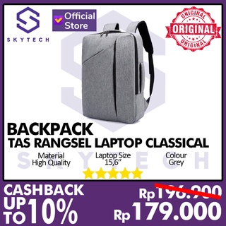 Classical DESIGN GRAY Laptop Backpack Bag / 15.6 "Original Laptop Bag