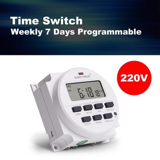 【stock】SINOTIMER 220V Weekly 7 Days Digital Programmable Timer Switch Relay Control