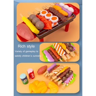 D9D9 BBQ toy barbecue set simulation food kitchen cooking toy BBQ Grill Toy Sets Play house toys for