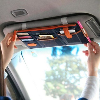 ✘♞Auto Sun Visor Card Holder Car Sunshade Clip Board Car Storage Bag Organizer