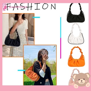 ✿WB✿Casual Women Nylon Handbag Female Pleated Daily Underarm Shoulder Totes Bags