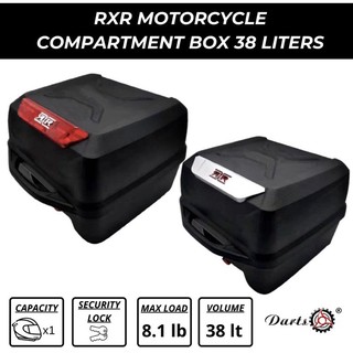 [Ready Stock]◐۞∏RXR MOTORCYCLE COMPARTMENT box 38L #668 #669