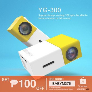 Mic.Arturo YG-300 Mini Portable Projector (Yellow)