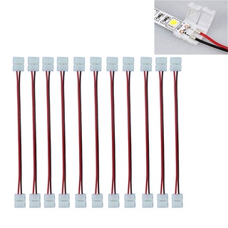 [NEW] 10pcs/set Cable 2 Pin LED Strip Connector 3528/5050 Single Color Adapter