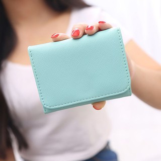 Women PU Leather Short Wallet Coin Card Holder Purse