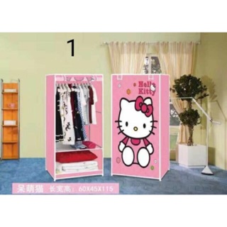 COD Hello Kitty Design 3D Wardrobe Cabinet Clothes Storage (3)