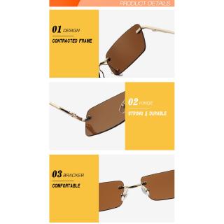 INS European and American Trend Frameless Ladies Square Sunglasses Small Frame Gradient Color Sunglasses (9)