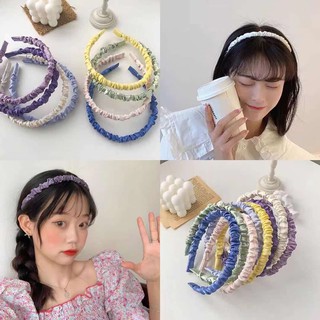 Retro Color Hairband Korean Sweet Girl Simple Folds Headband Hair Hoop Hair Band Headbands Fashion Women Hair Accessories