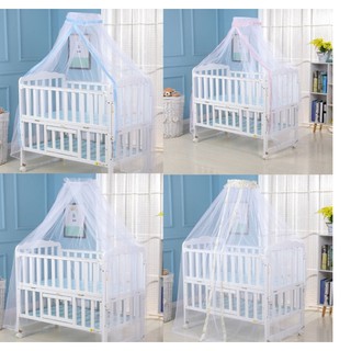 SWALLOW Baby Bed Mosquito Net Mesh Dome Curtain Net for Toddler Crib Cot Canopy [HG&MO]