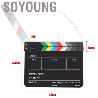 Soyoung Movie Slate Cut Action Scene Clapper Board Dry Erase Clapboard Film F Avz1