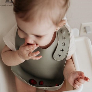【Ready Stock】♘Infant feeding tool food grade Cute Silicone Bib BPA free Baby Learning Tableware