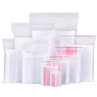 100pcs Small Zip Lock Plastic Bags Reclosable Transparent Bag Shoe Bag Storage Bag Poly Clear Bags