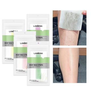 LANBENA 10Pcs Body Hair Removal Depilatory Wax Strips Papers Calf Underarm Arm Hair Removal Wax
