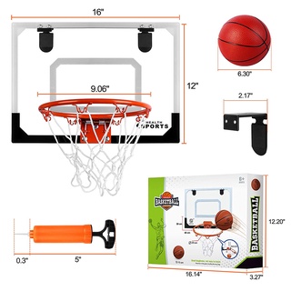 [NEW ITEM 2022] Pro Style Mini Basketball Hoop Snap Back Rim 18 x 12 inch