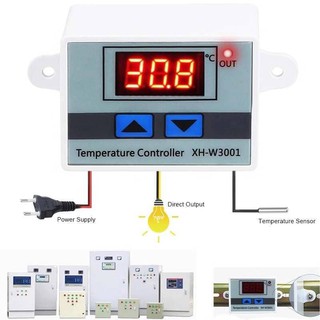 220V 10A LED Temperature Thermostat Controller Switch Probe