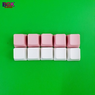【Ready Stock】☎Combo 5 Keycap PBT Blank Pink And White PBT Material OEM R4 Standard Thick PBT