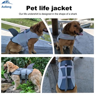(Aofeng) Pet Life Jackets for Dogs Safety Vest Clothes for Small Medium Large Dogs
