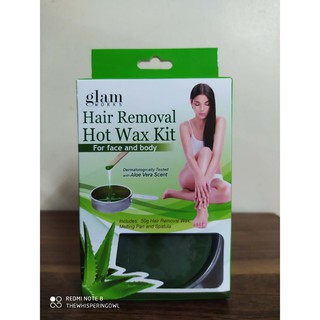 Glam Works Glamworks Hair Removal Hot Wax Kit For Face and Body Aloe Vera 50g