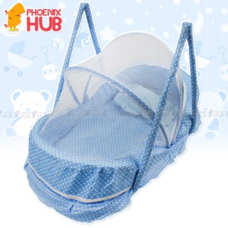 Phoenix Hub HB2 Newborn Baby Bed Cradle Bed Canopy Cushion Pillow Set Mosquito Net (1)