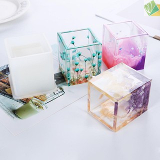 Sici Silicone Molds DIY Making Crafts Decoration Pen Container Organizer Square/Round Shape Resin Epoxy Mold Pencil Storage Holder