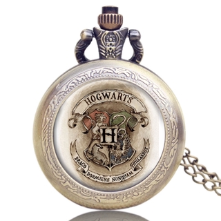 Retro Hogwarts Harry Potter Quartz Pocket Watch Chain
