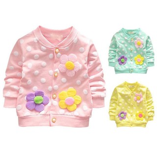 Baby Girls Cardigan Kids Cotton Long Sleeve Jacket Children (1)