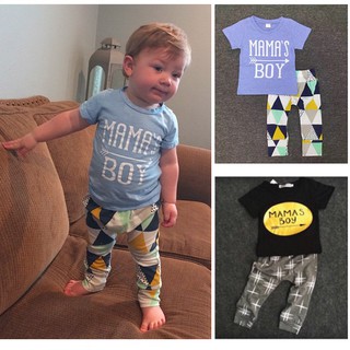 Baby Boy Kids Terno 2 Piece Set Korean OOTD T-shirt Pants