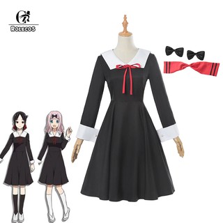 Anime Kaguya-sama: Love is War Cosplay Costume Chika Shinomiya Kaguya Cosplay Uniform Girl Black Lolita Dress for Women