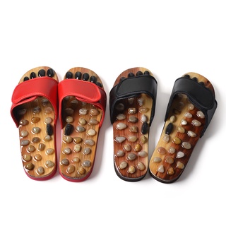 Massage Slippers Indoor Home Shoes Natural Pebbles Massage Slippers Foot