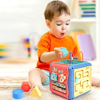 6 in 1 Early learning baby activity cube educational toy