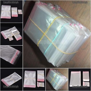 EmpRichhigh 200PCS Clear Self Adhesive Seal Plastic Bags Candy Jewelry Packing Bags