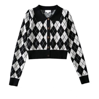 Retro Sweater Women Knit All-match Short Cardigan Long Sleeved Top