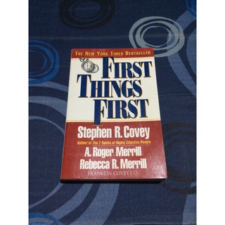 First Things First Book by Stephen Covey