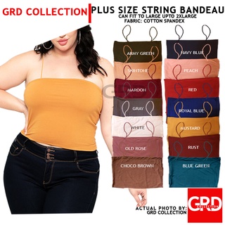 GRD Plus Size String Bandeau Top / Tube Top