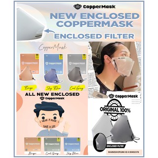 NEW AND IMPROVED ORIGINAL COPPER MASK w/ 10pcs ENCLOSED Non-Woven Fabric Filters