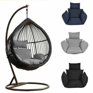 [only Pillow ]Rattan Swing Patio Garden Weave Hanging Egg Chair Cushion In or Outdoor Pad women Gift (3)