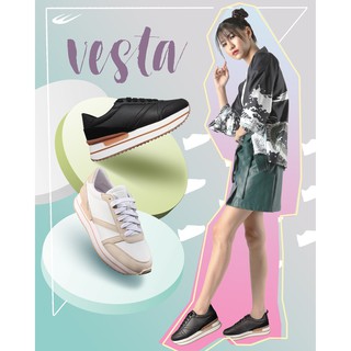 World Balance Shoes "Vesta" for Ladies and Teens in white and black color