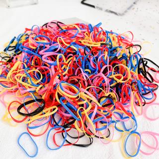 2000Pcs Baby Kids Hair Band Black Colorful Free Gift Disposable Rubber Band Ponytail Women Hair Accessories (8)
